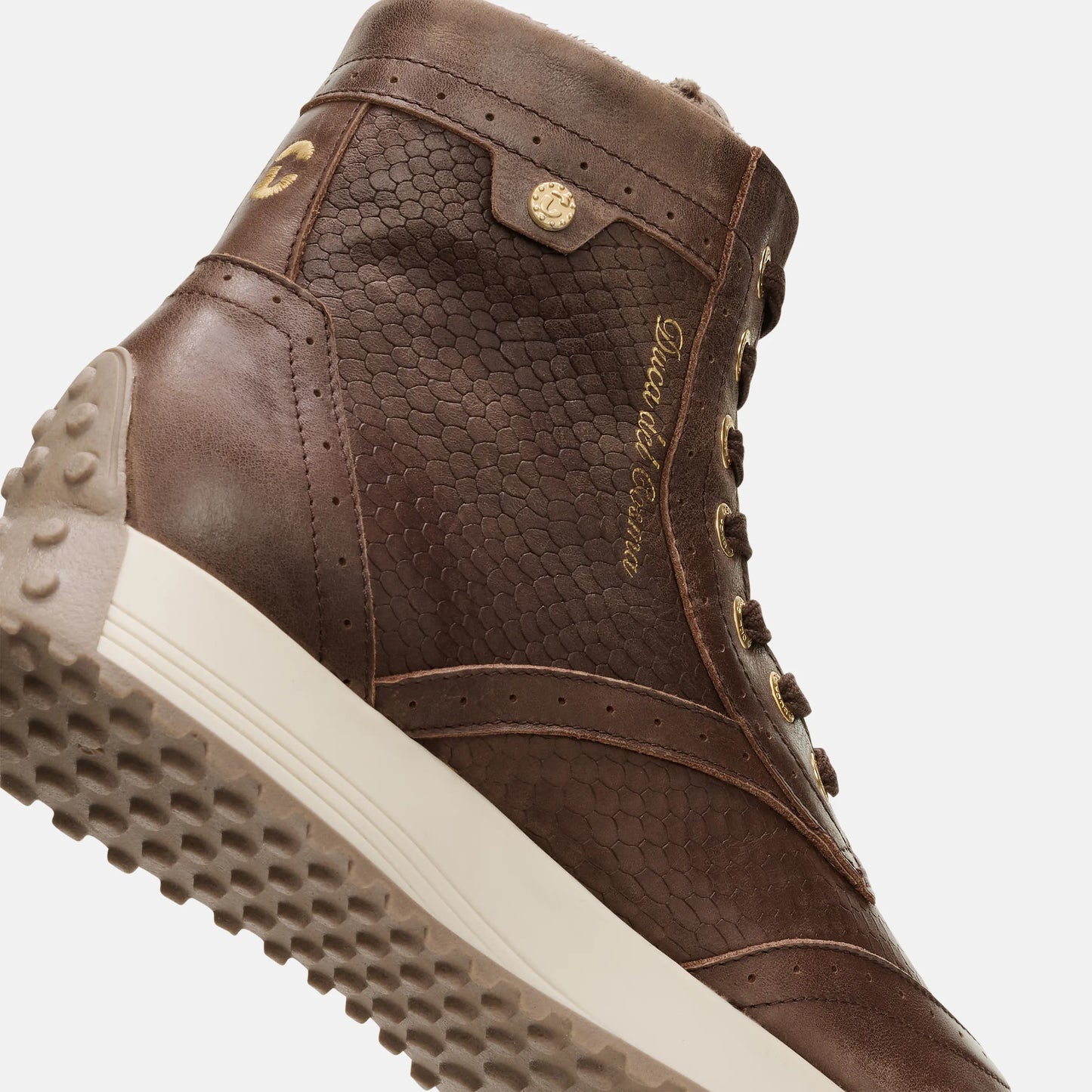 Womens Brown Golf Boot side view