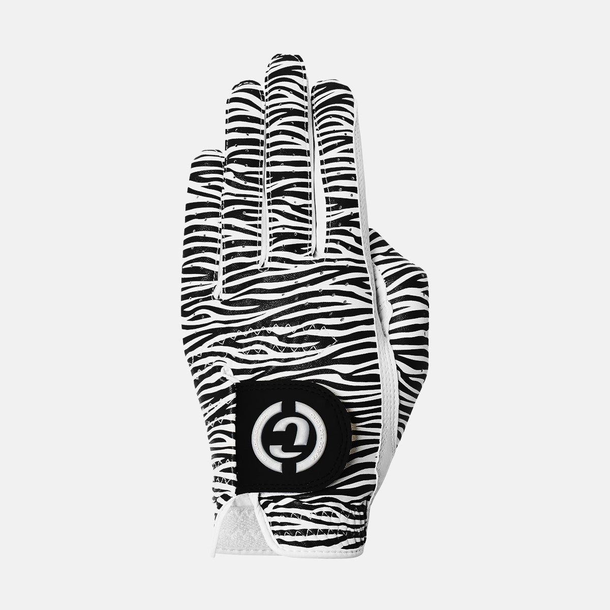 Women’s Designer Pro White/Zebra Golf Glove Left