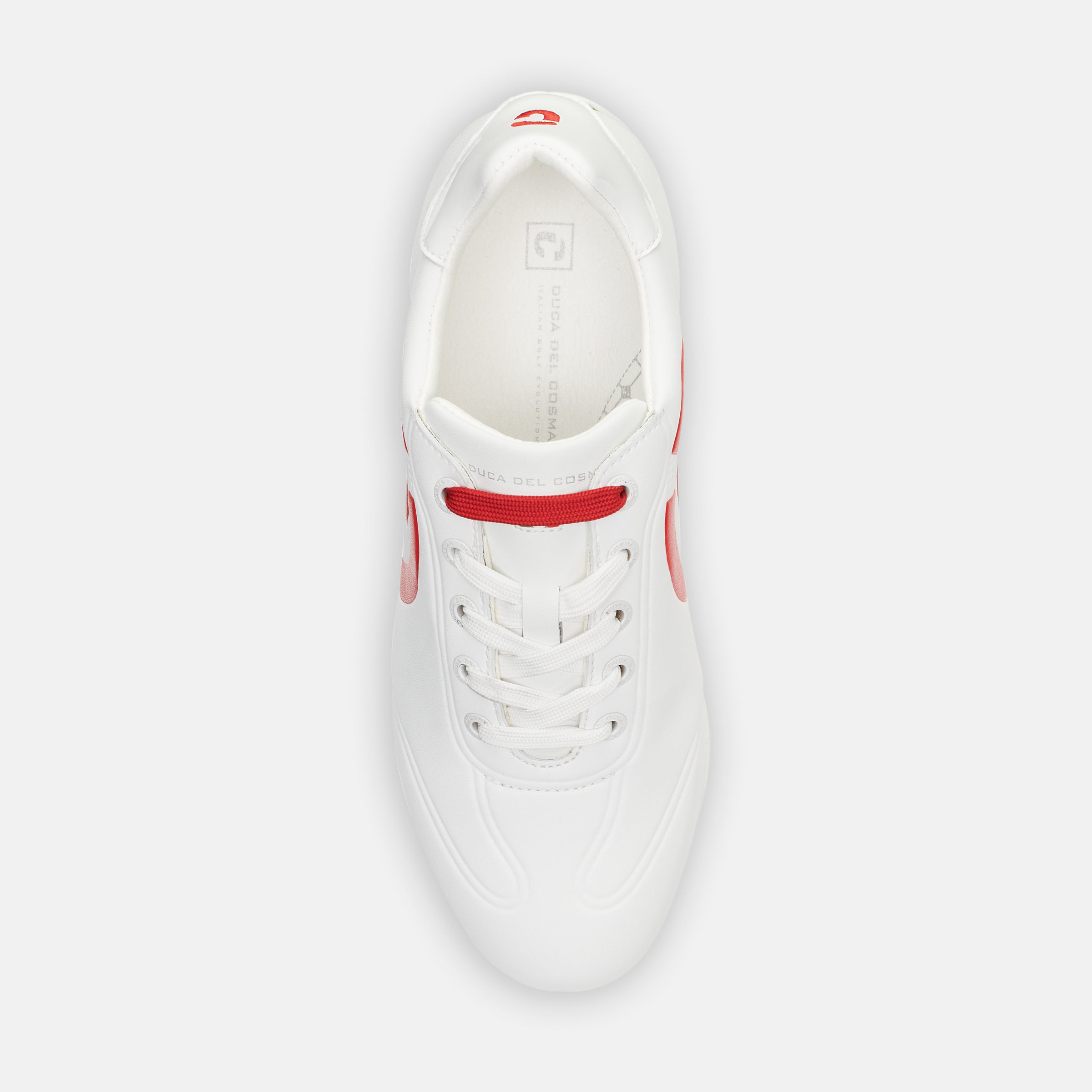 Red and white on sale nike golf shoes