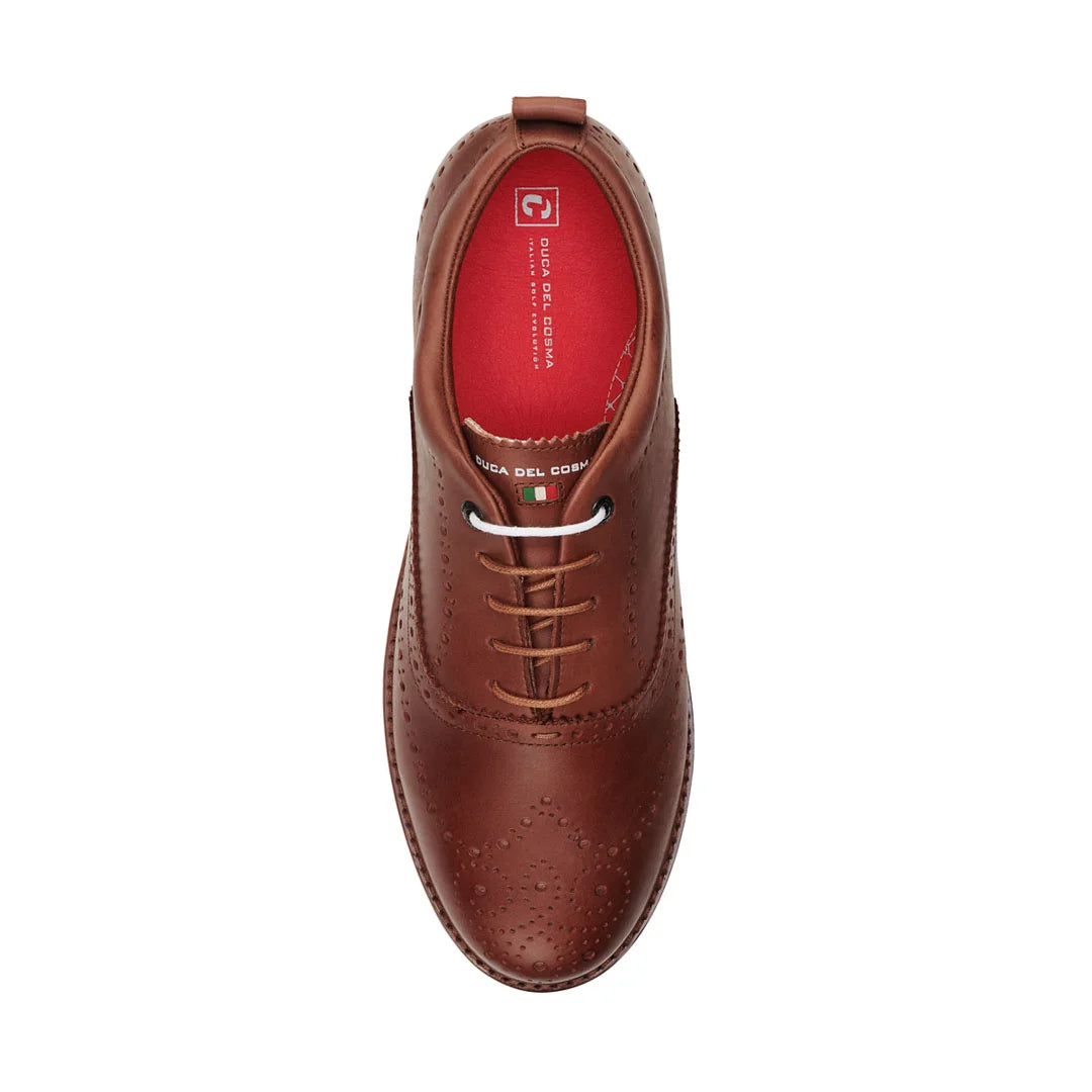 brown men's golf shoe, Duca del Cosma