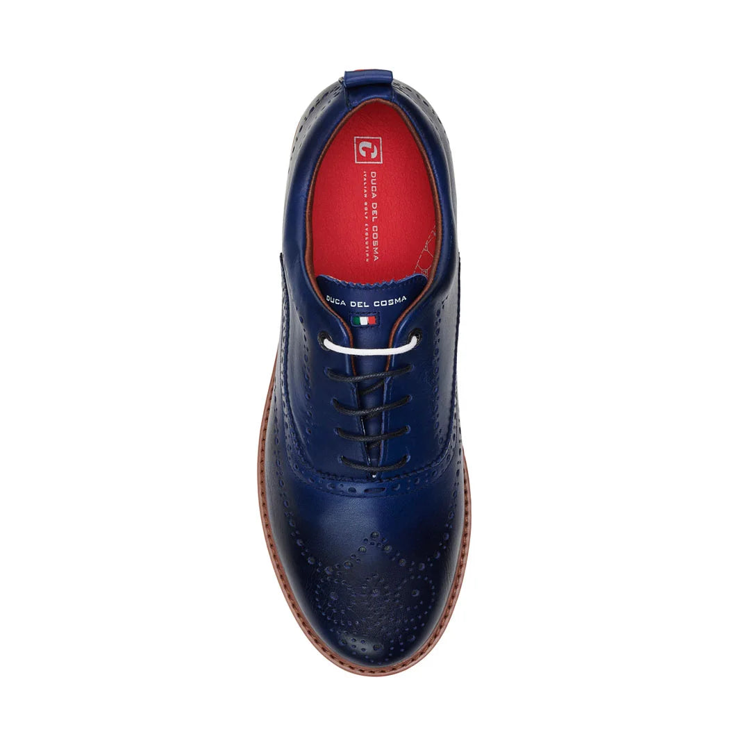 blue men's golf shoes, Duca del Cosma