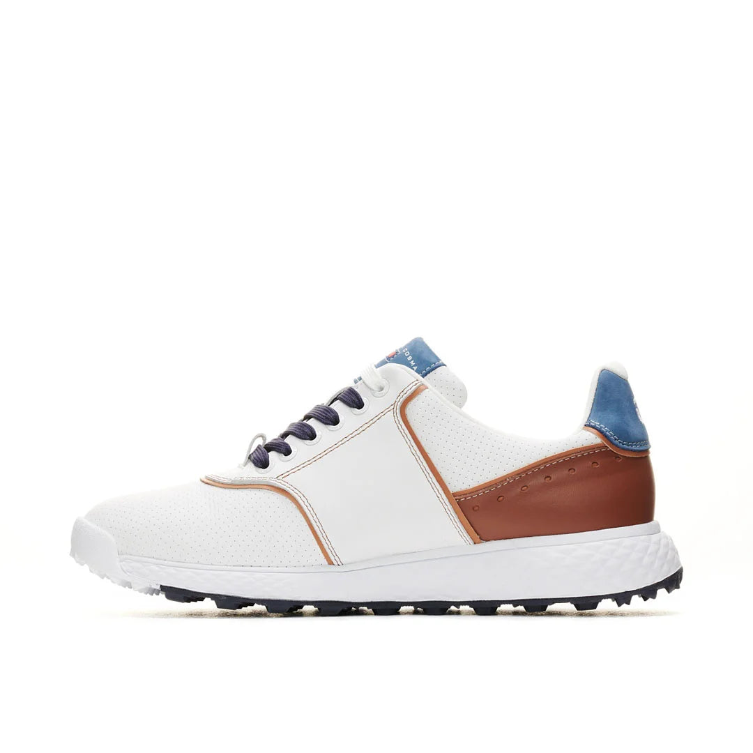 Positano  White/Cognac Men's Golf Shoes