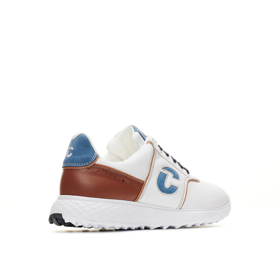 Positano  White/Cognac Men's Golf Shoes