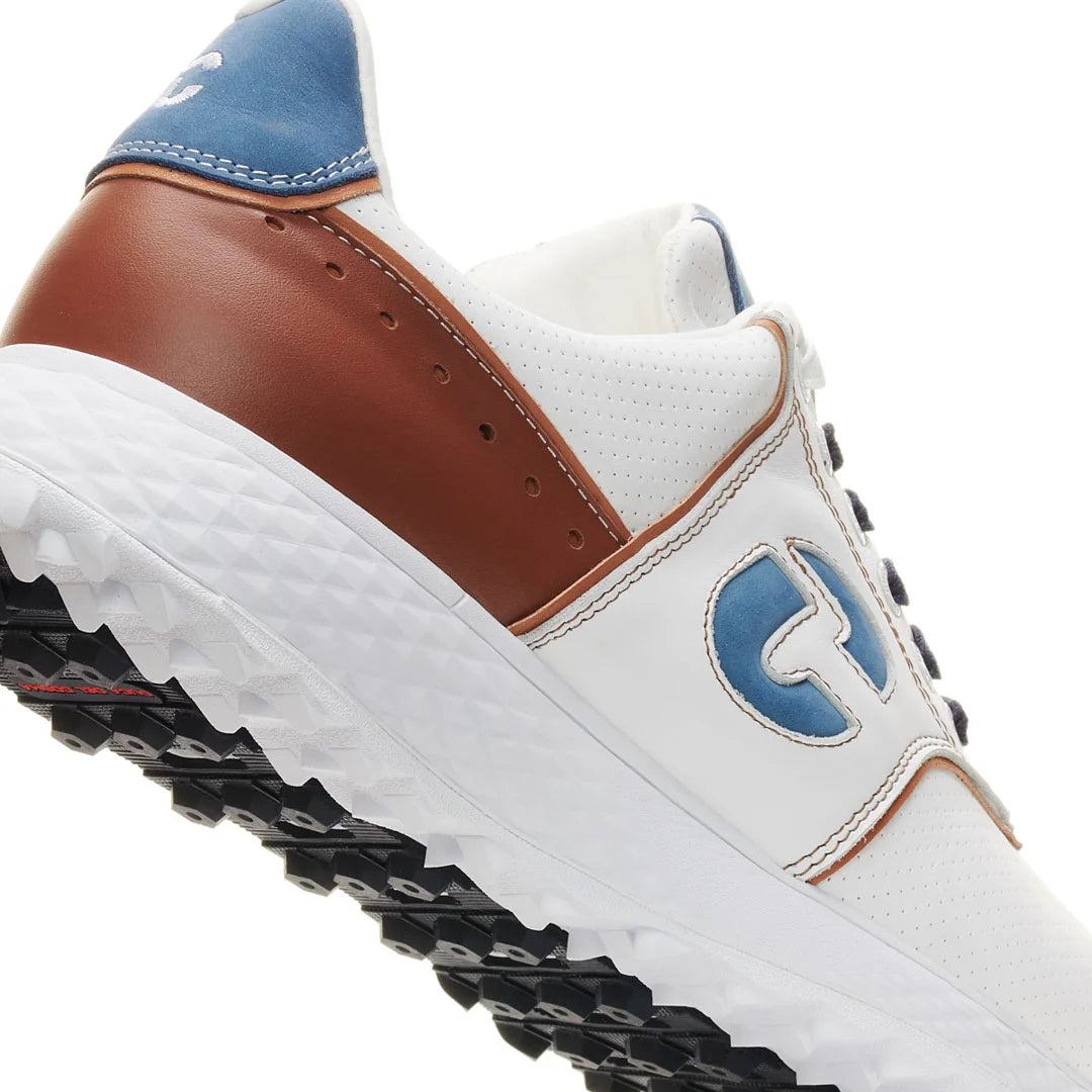 Positano  White/Cognac Men's Golf Shoes