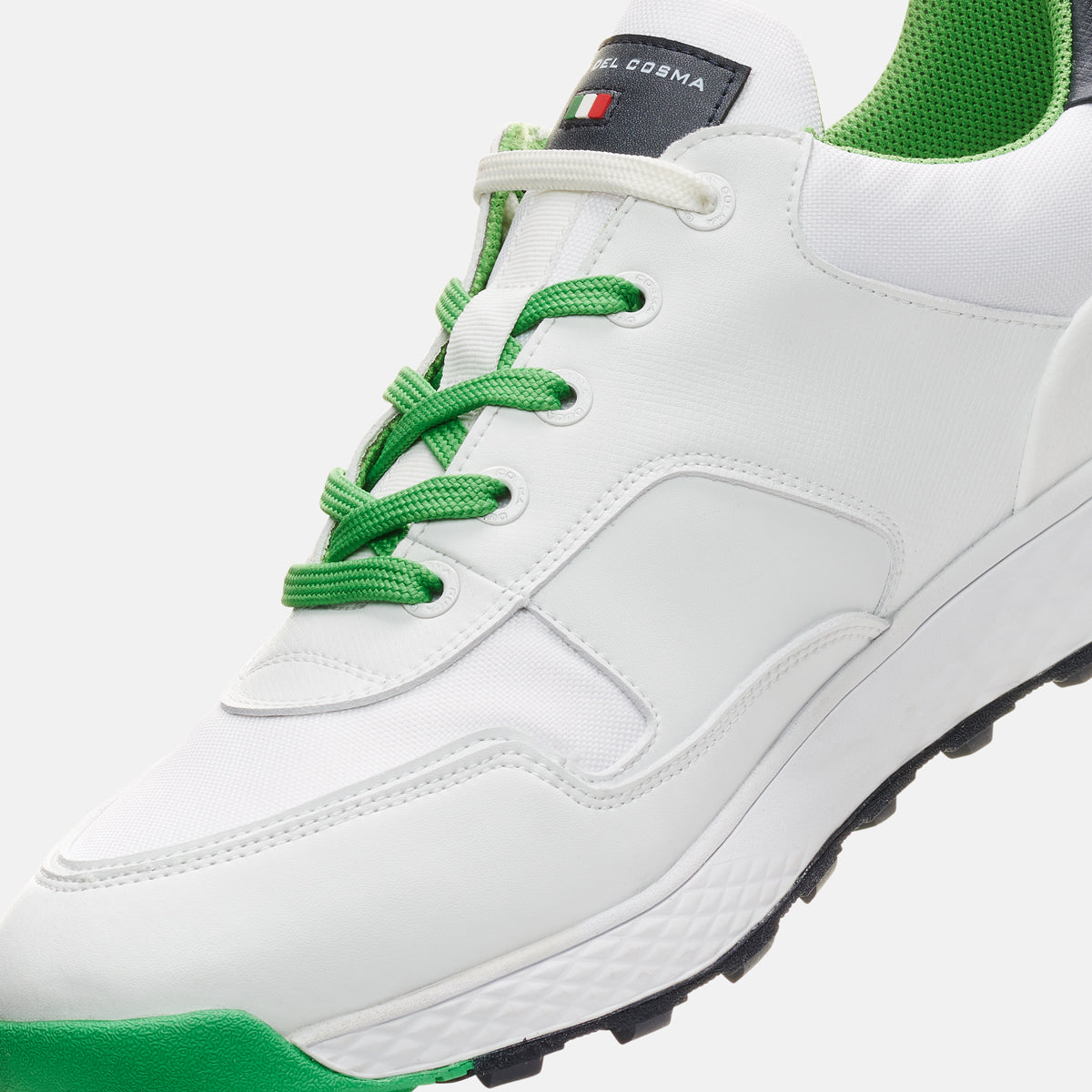 Pagani - White/Green Men's Golf Shoes