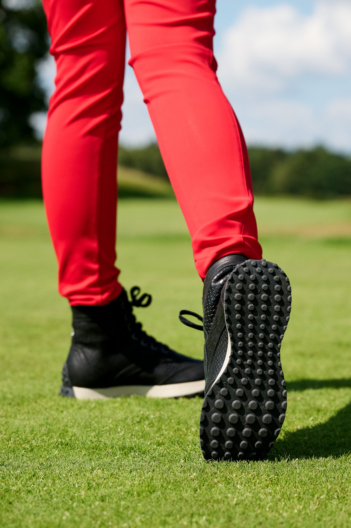Black Waterproof Golf Boot swing view