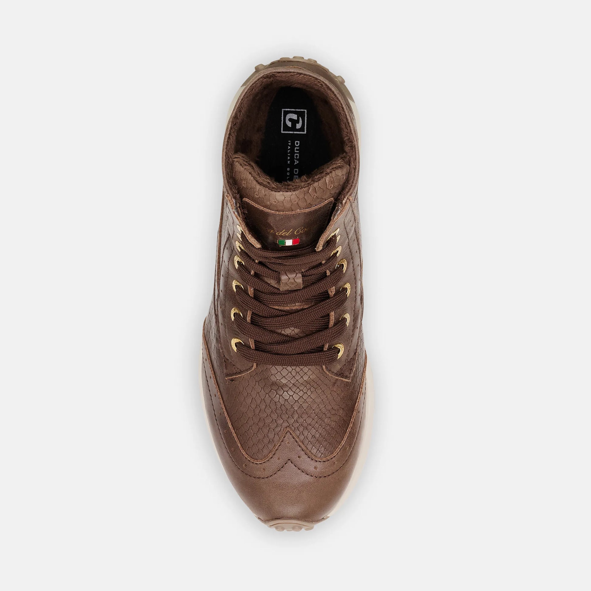 Womens Brown Golf Boot side view