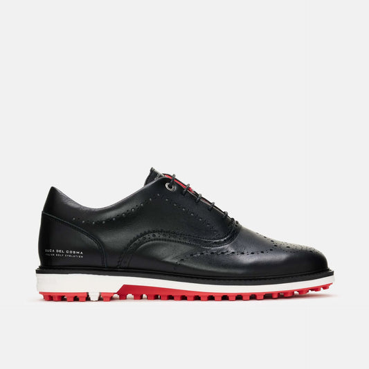 Step up your game with our sleek mens black golf shoes. 
