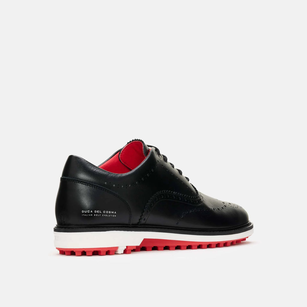 Step up your game with our sleek mens black golf shoes. 