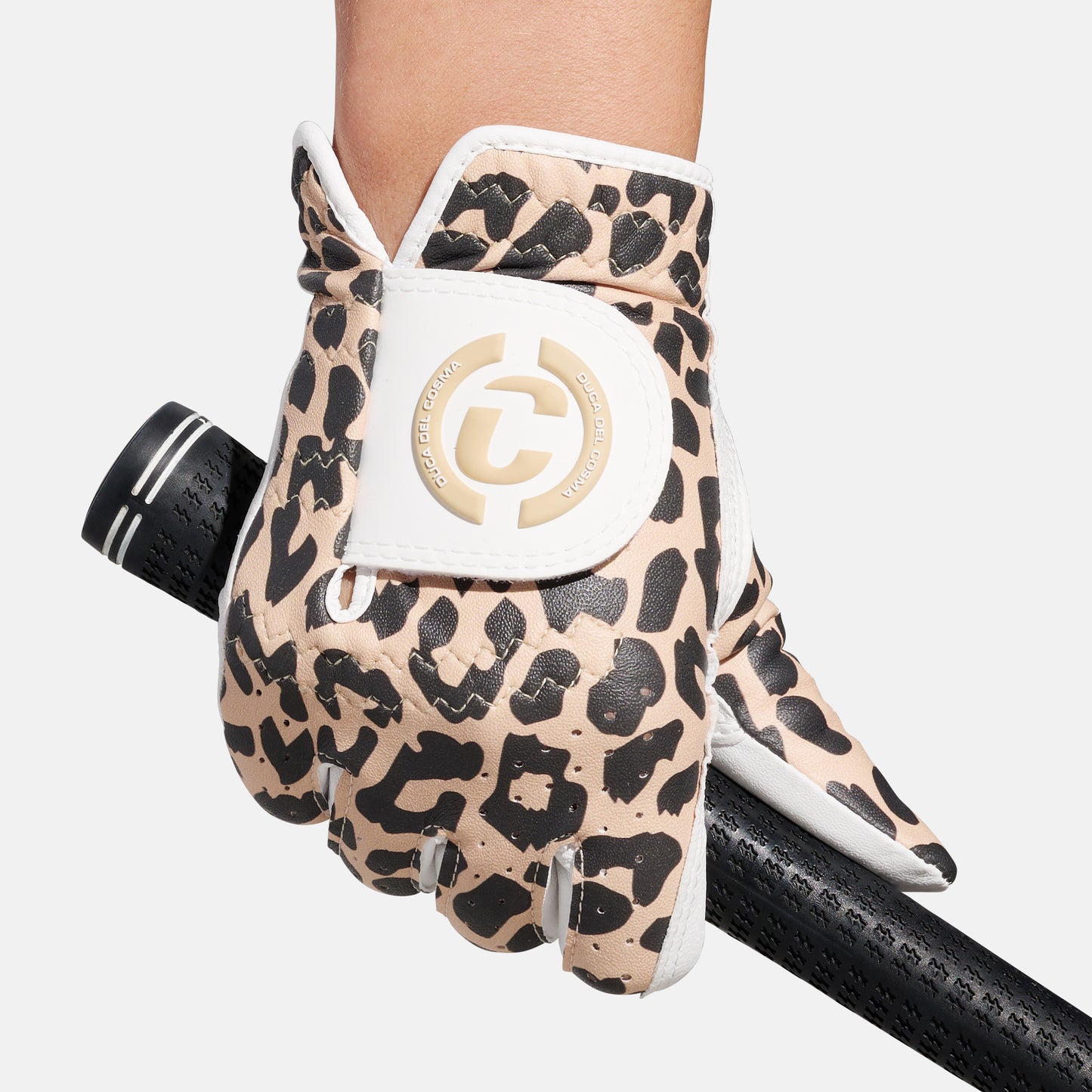 Cheetah White Golf Glove
