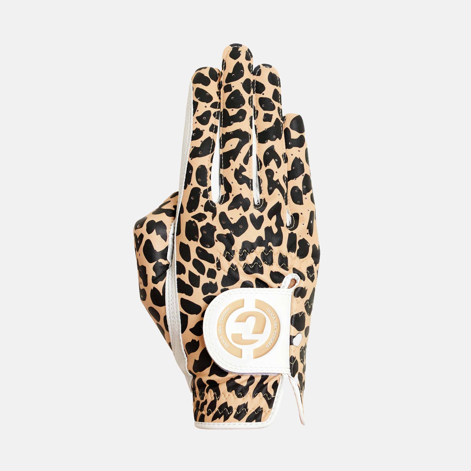 women's golf glove Designer Pro King Cheetah White - Right