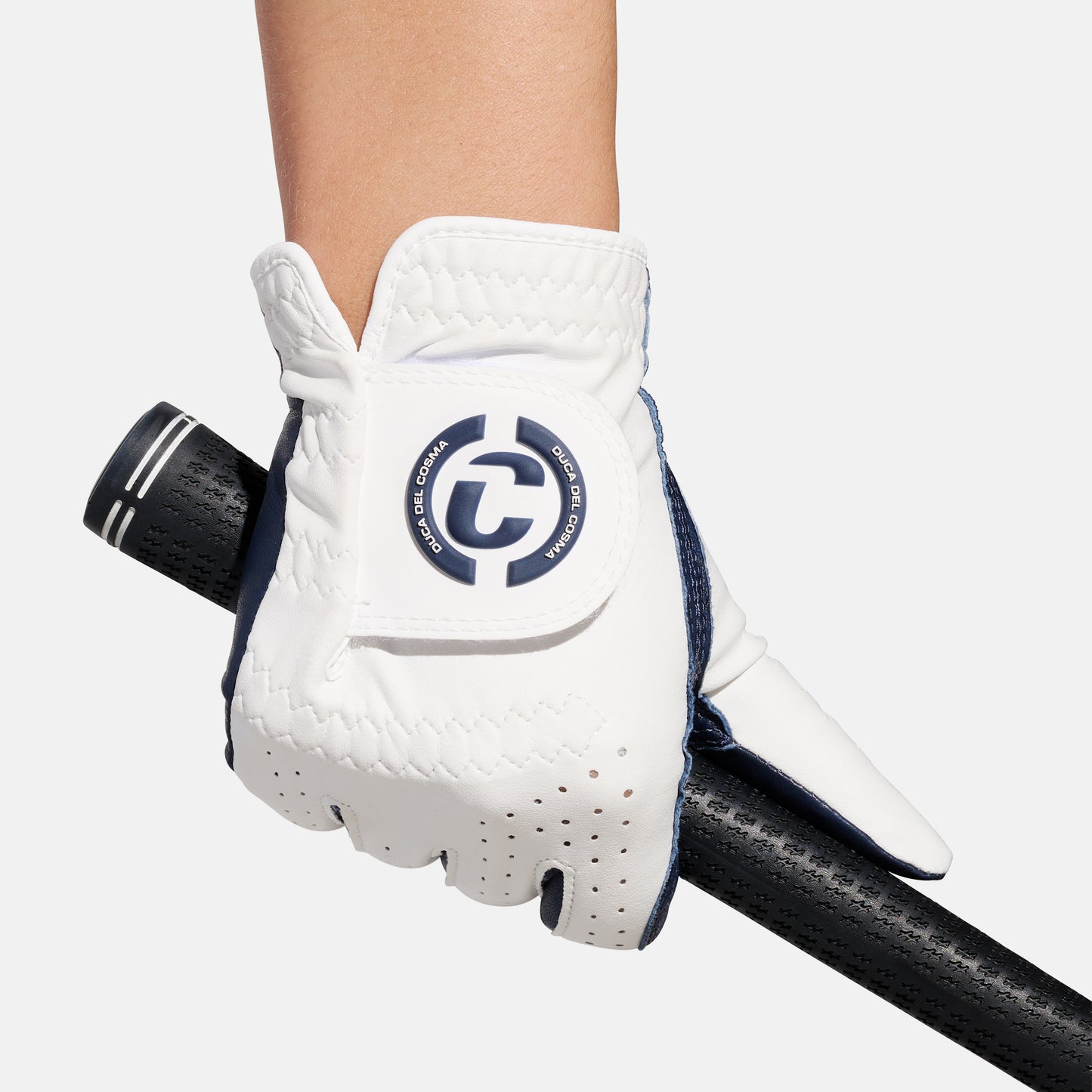 White and Navy Golf Glove