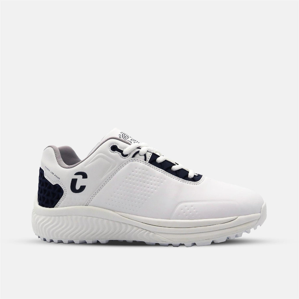  Forza Men’s White Waterproof Golf Shoe image on white background.
