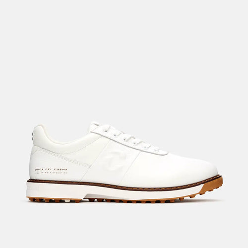 Duca Del Cosma Bosco Mens Waterproof Leather Golf Shoe - White