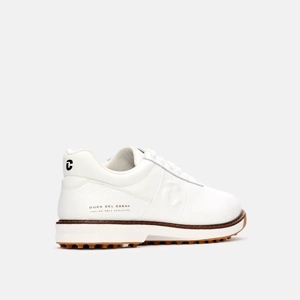 Duca Del Cosma Bosco Mens Waterproof Leather Golf Shoe - White Duca Del Cosma Bosco Mens Waterproof Leather Golf Shoe - White
