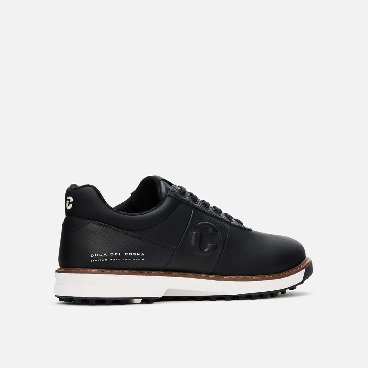 black leather golf shoes, Duca del Cosma