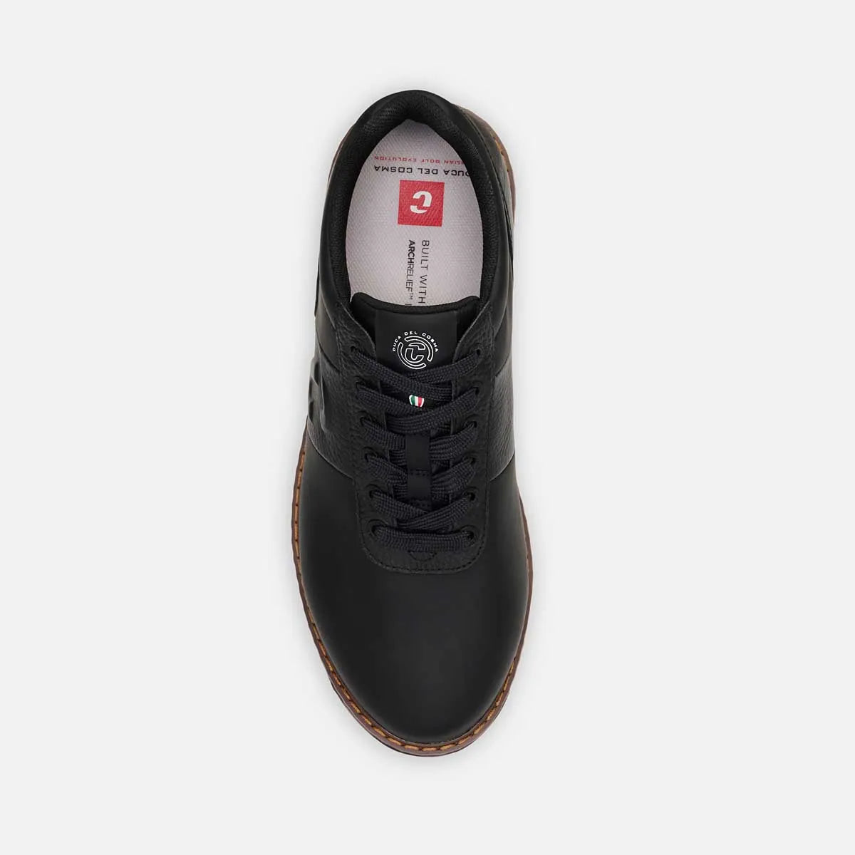 black leather golf shoes, Duca del Cosma
