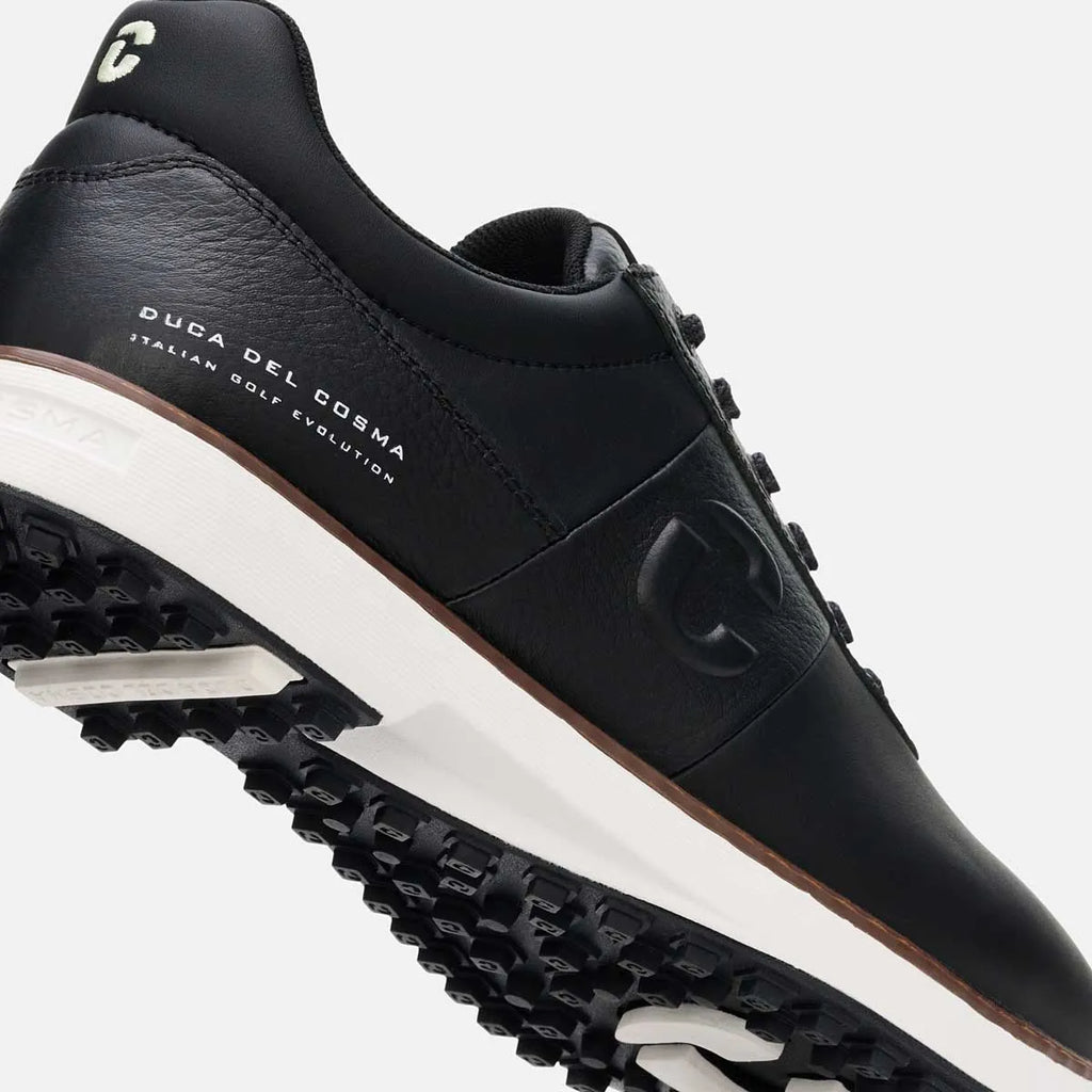 black leather golf shoes, Duca del Cosma