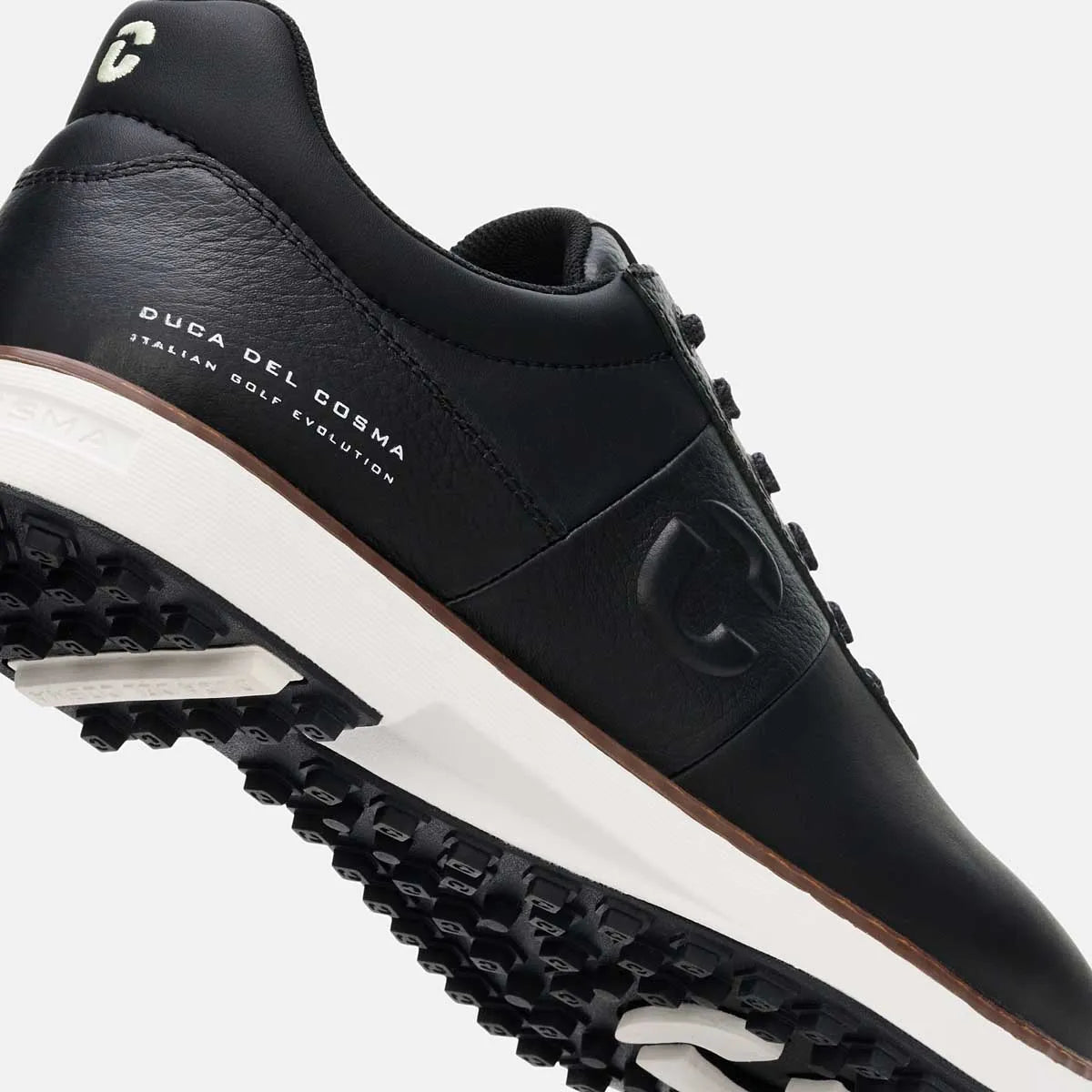 black leather golf shoes, Duca del Cosma