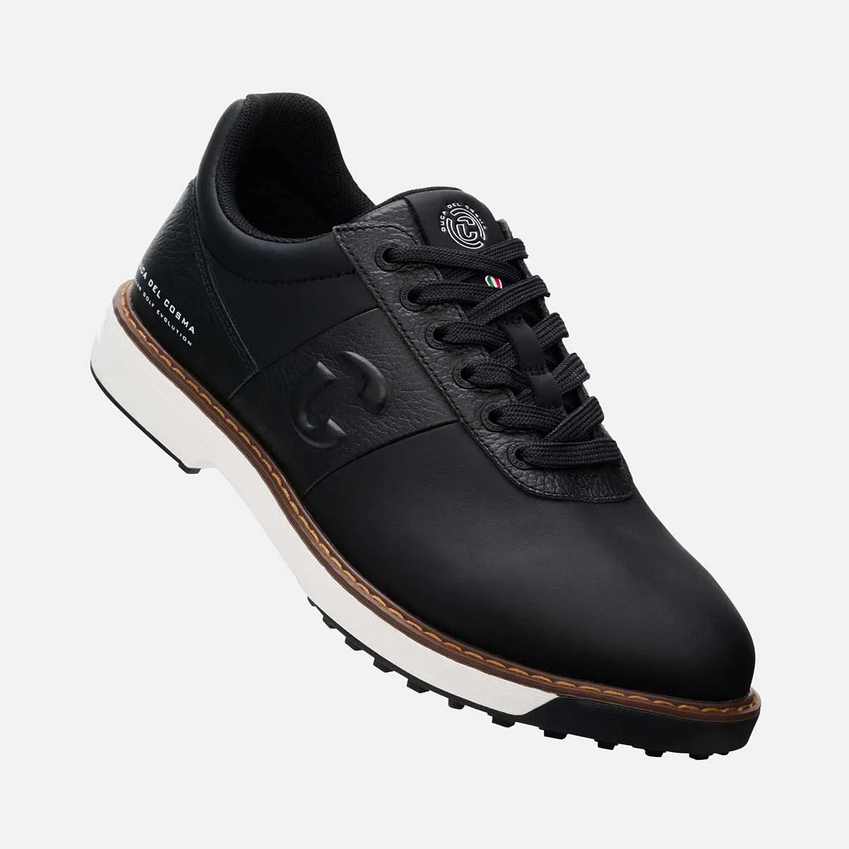 black leather golf shoes, Duca del Cosma