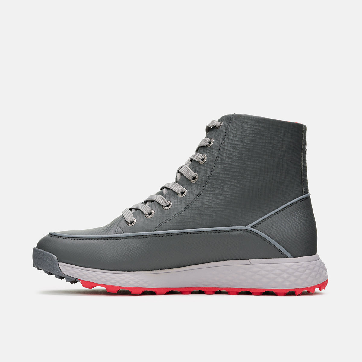 Prato - Dark Grey Mens Waterproof Golf Boots Left View