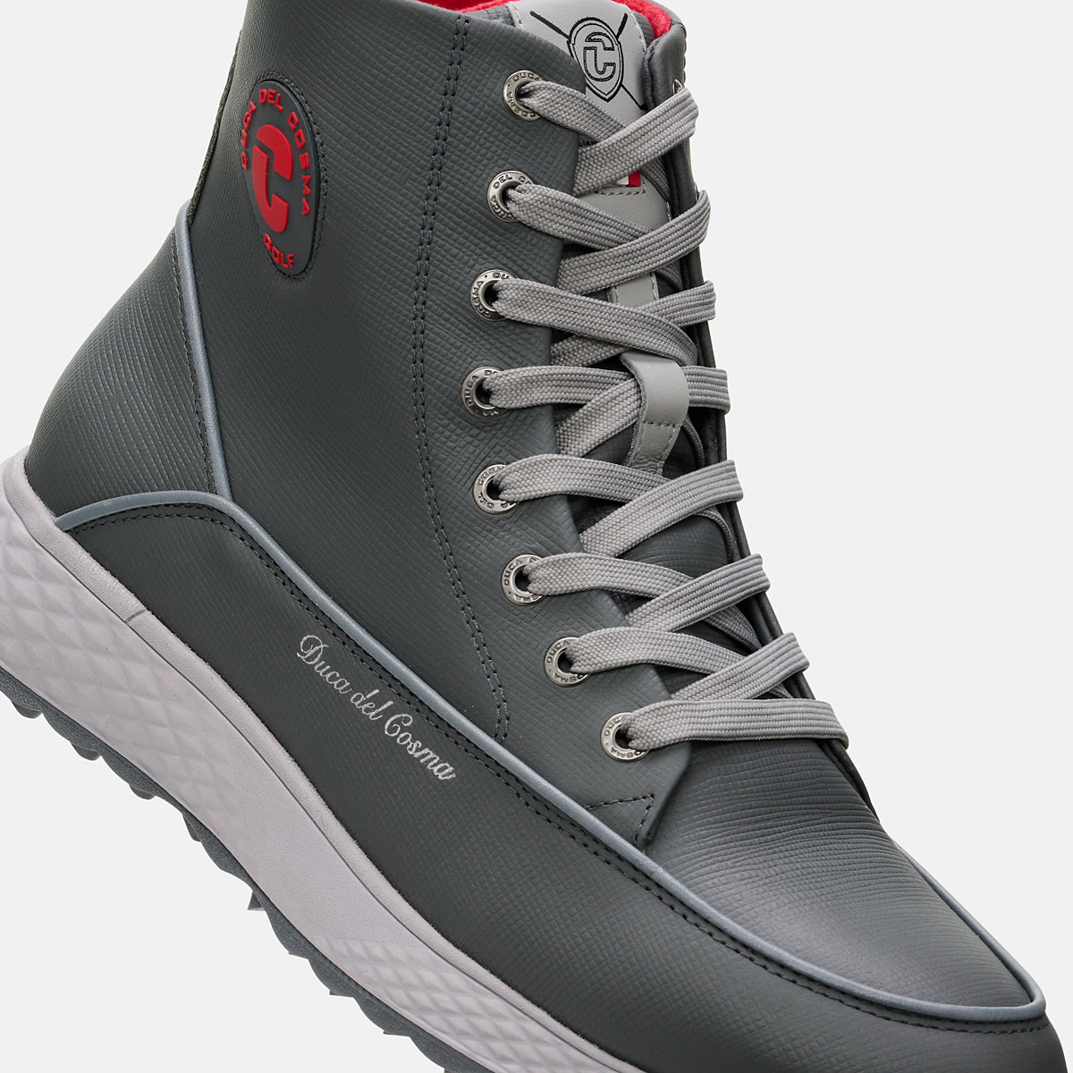 Prato Dark Grey Waterproof Boot zoomed in view