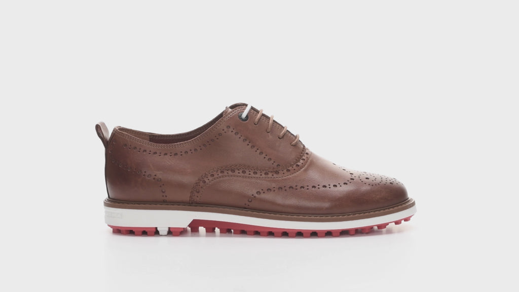 brown men's golf shoe, Duca del Cosma