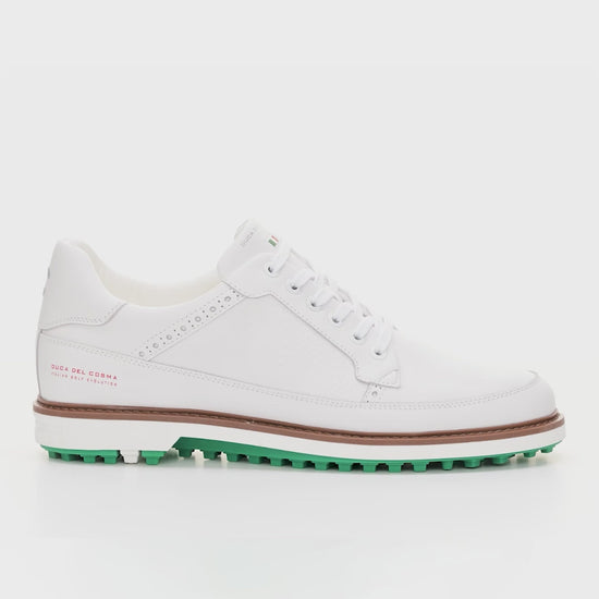 Men's white golf shoes