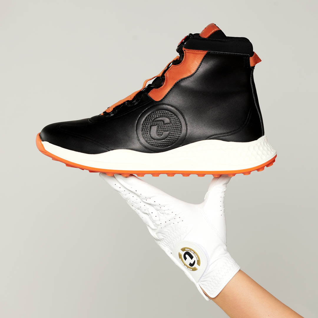 Bologna Black/Orange - Men's Winter Golf Shoe 