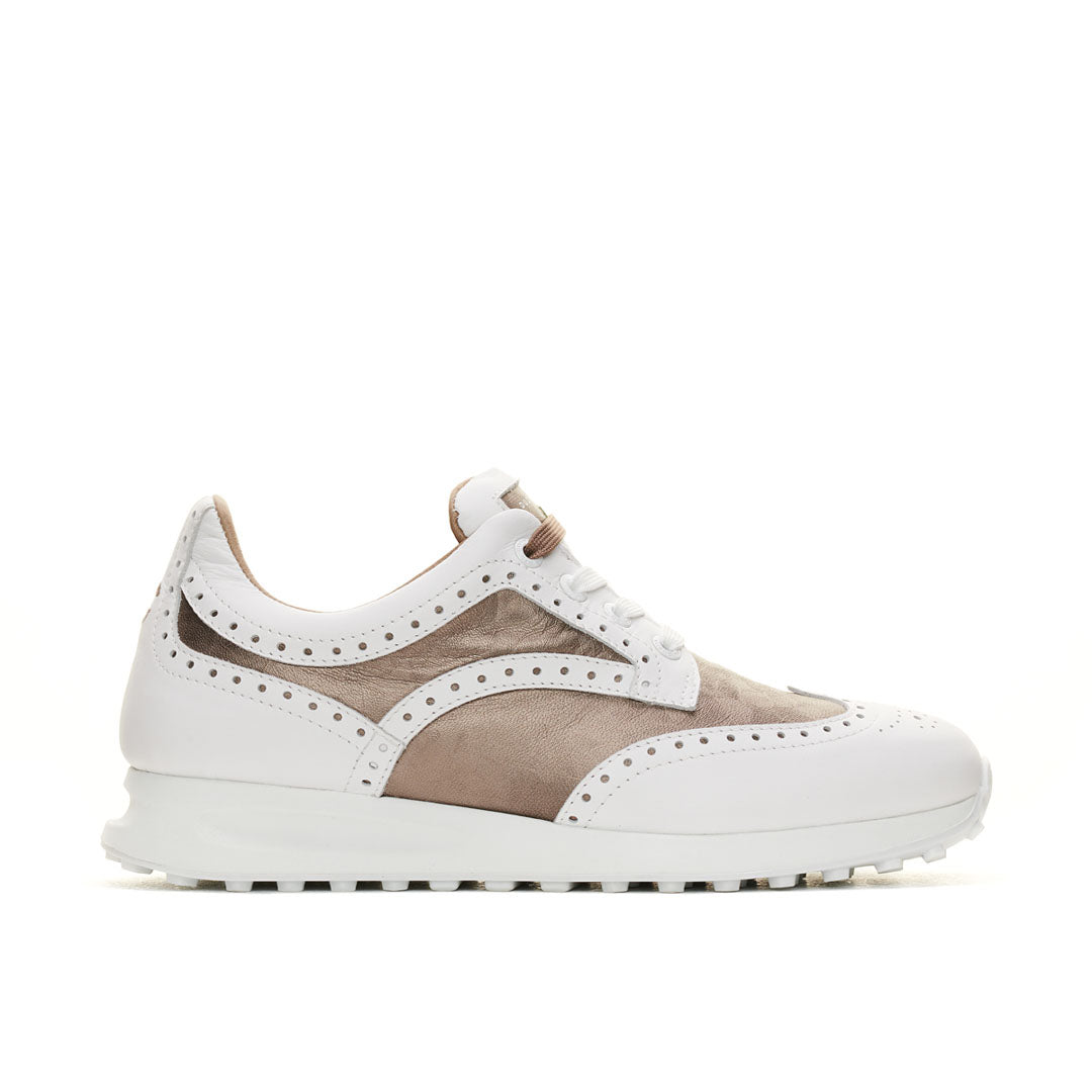 Serena  White/Taupe Women's Golf Shoes