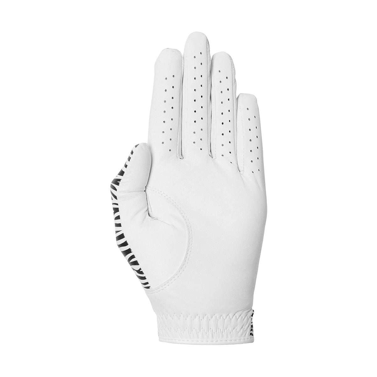 Women’s Designer Pro White/Zebra Golf Glove Left