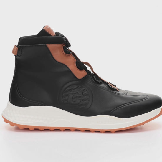 Bologna Black/Orange - Men's Winter Golf Shoe 