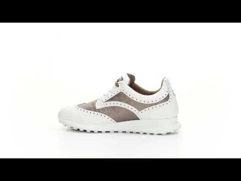 Serena White/Taupe Women's Award winning golf Shoe